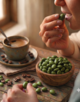 Café Cubierto de Chocolate Blanco y Matcha