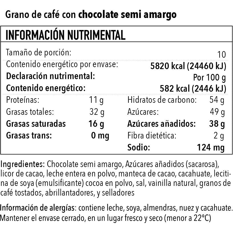 Café con Chocolate Semi Amargo 55% Cacao