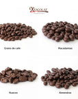 Caja Mixta Chocolate Semi Amargo: Café, Macadamia, Nuez y Almendra