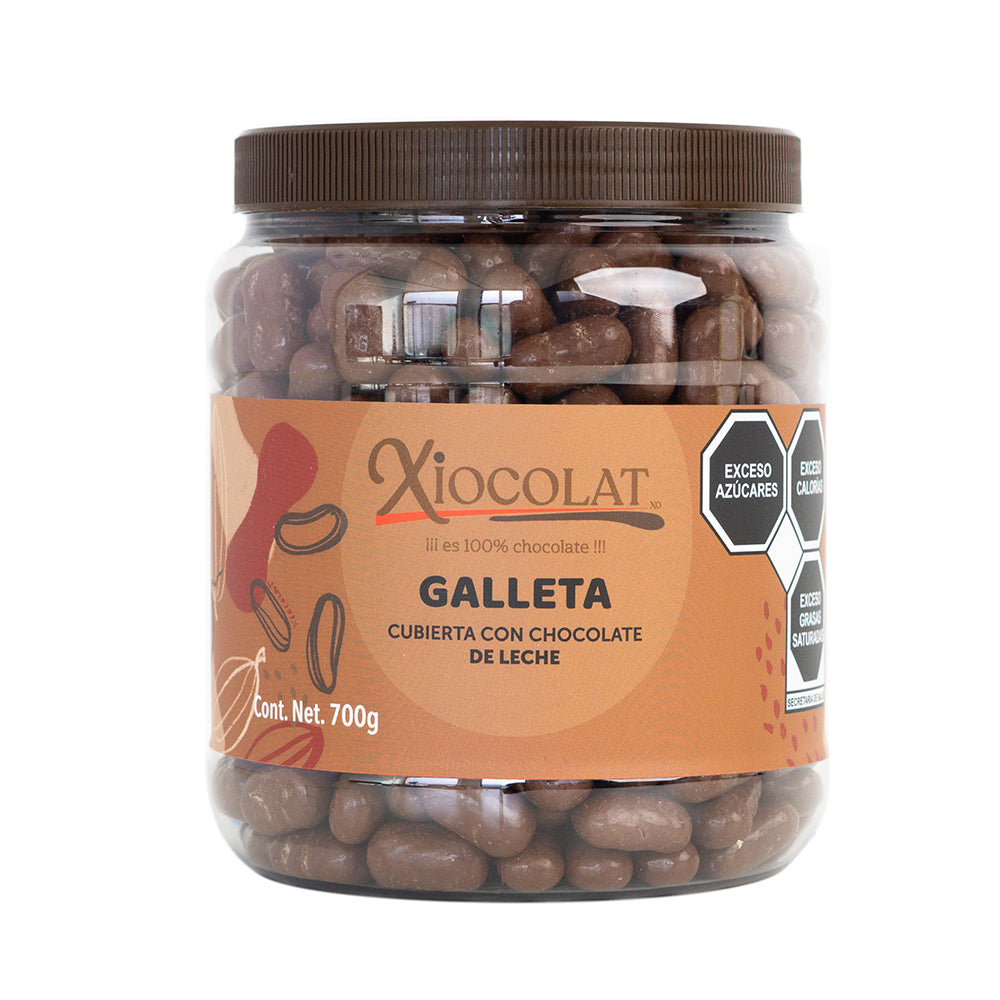 Galletas de espelta cubierta de chocolate leche 28g alce nero