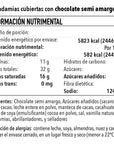 Macadamia con Chocolate Semi Amargo 55% Cacao