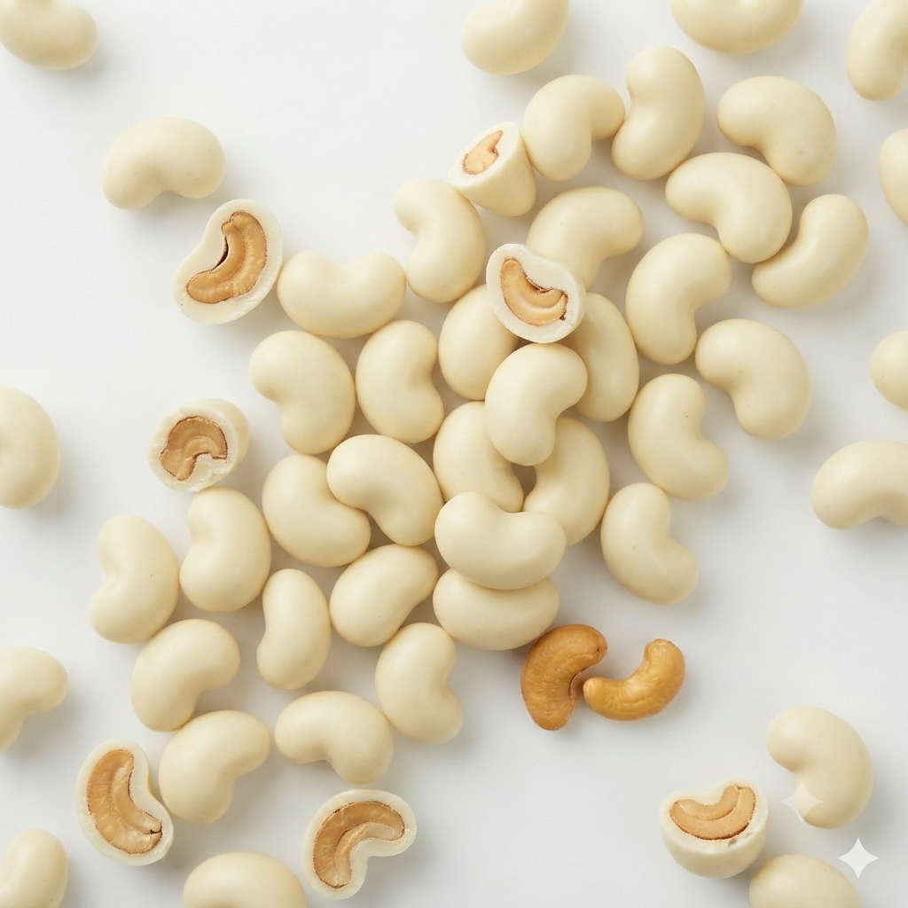 Nuez de la India con Chocolate Blanco