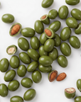 Almendra Cubierta de Chocolate Blanco con Matcha