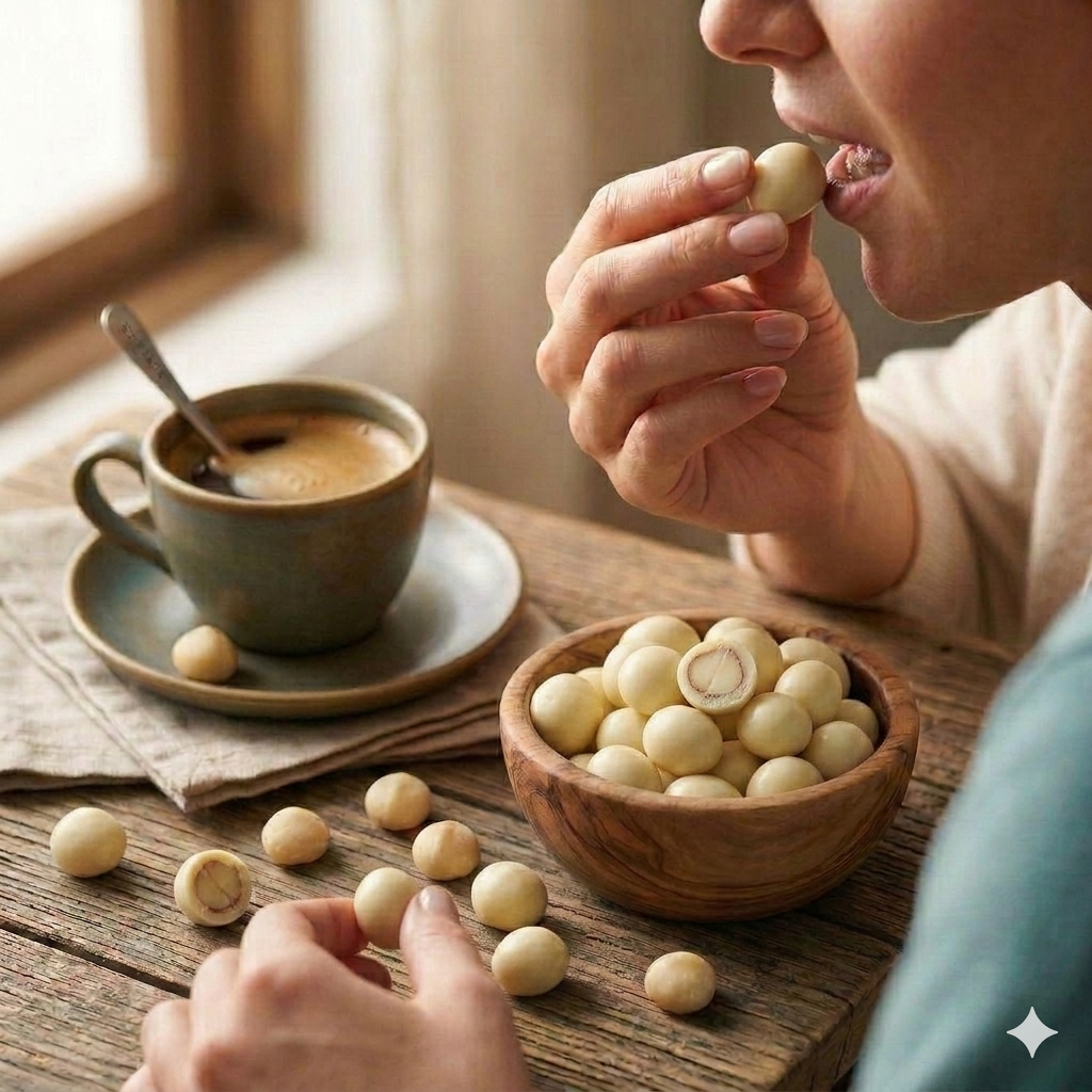 Macadamia con Chocolate Blanco