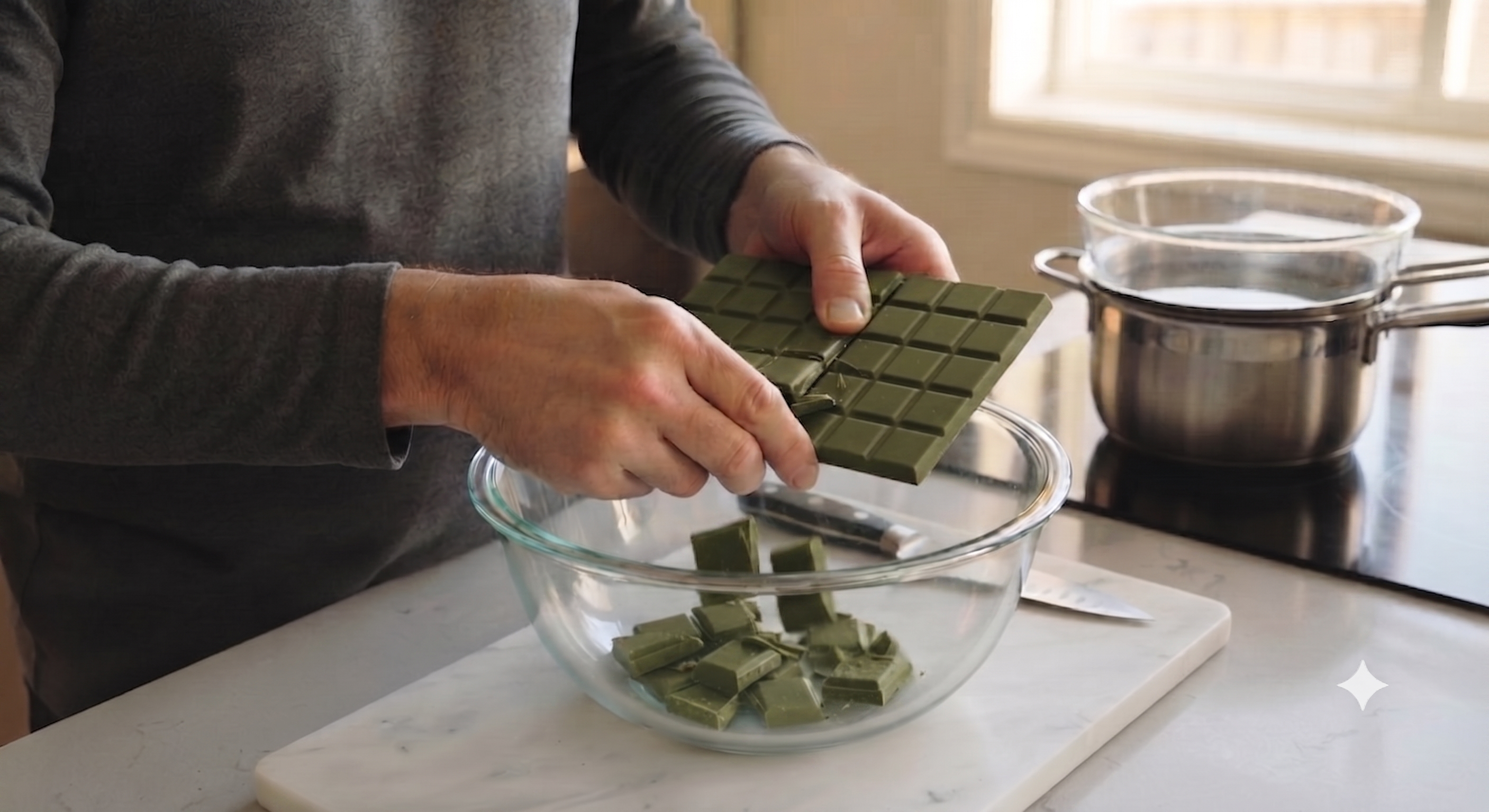 Cobertura de Chocolate Blanco con Matcha