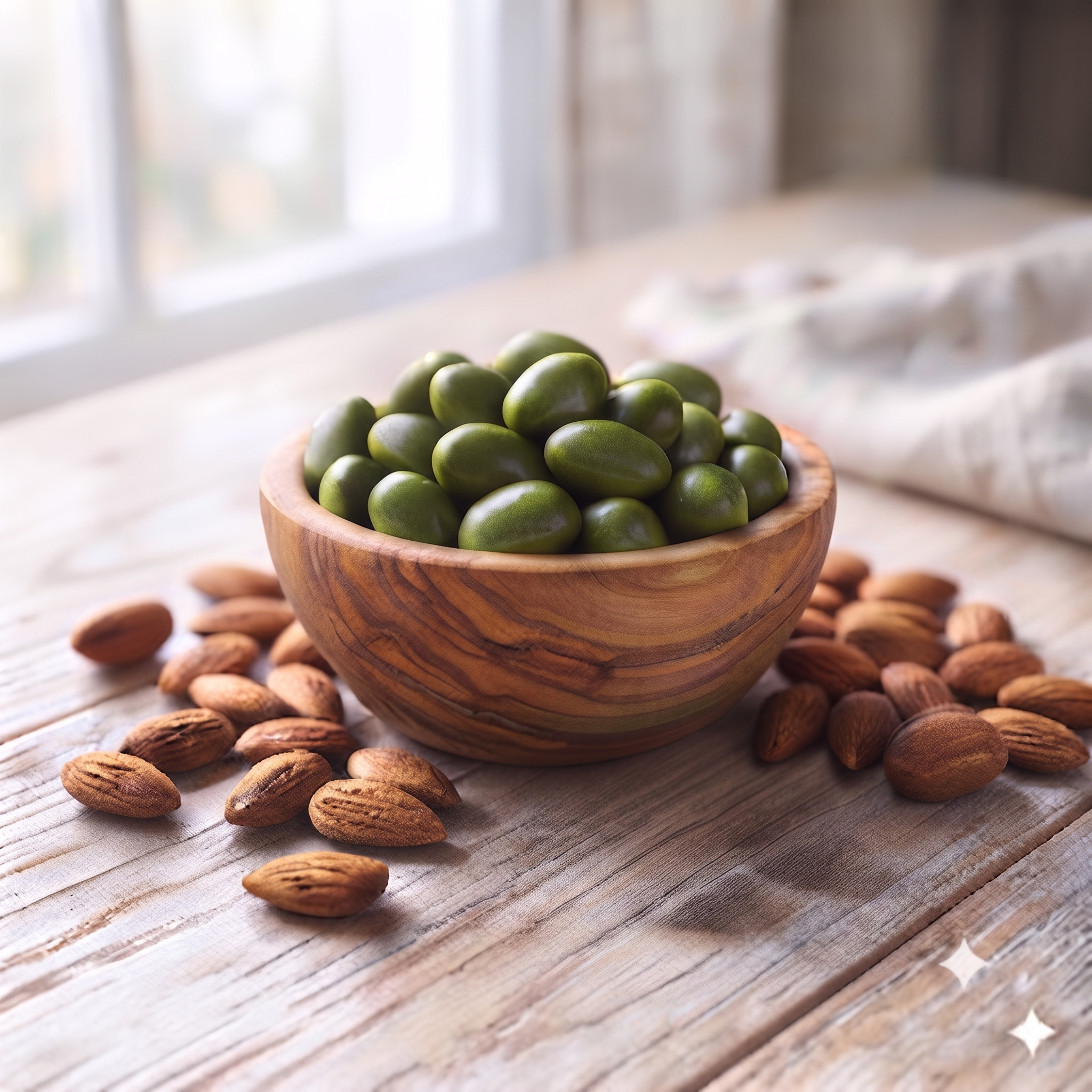 Almendra Cubierta de Chocolate Blanco con Matcha