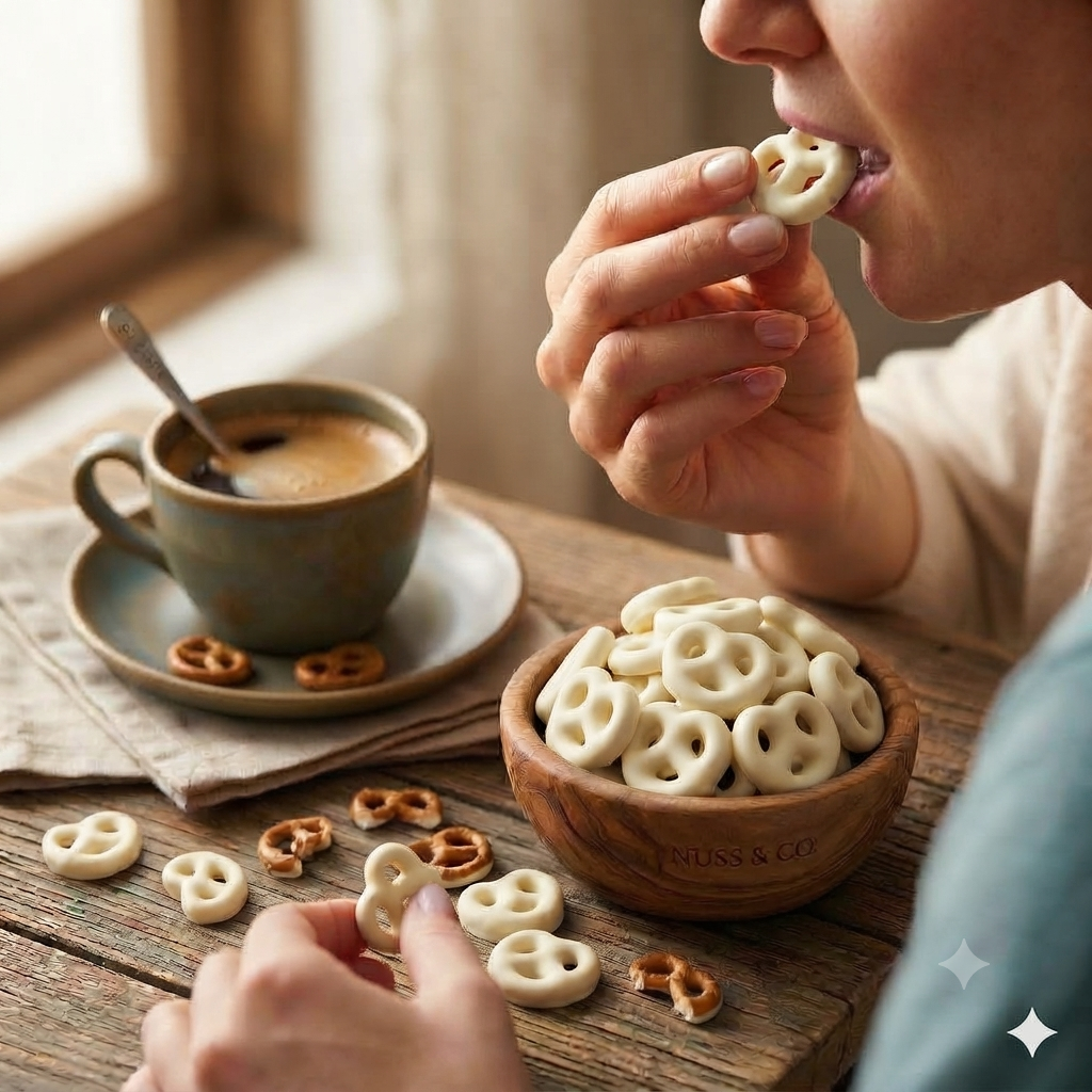Pretzel con Chocolate Blanco