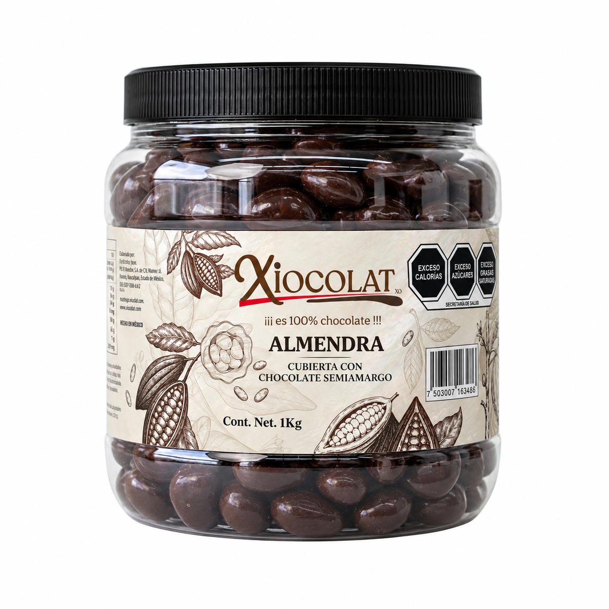 Almendra con Chocolate Semi Amargo 55% Cacao