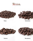 Caja Mixta Chocolate Semi Amargo: Pasa, Almendra, Nuez y Macadamia