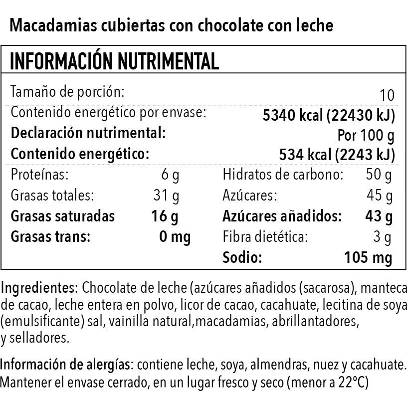 Macadamia con Chocolate de Leche