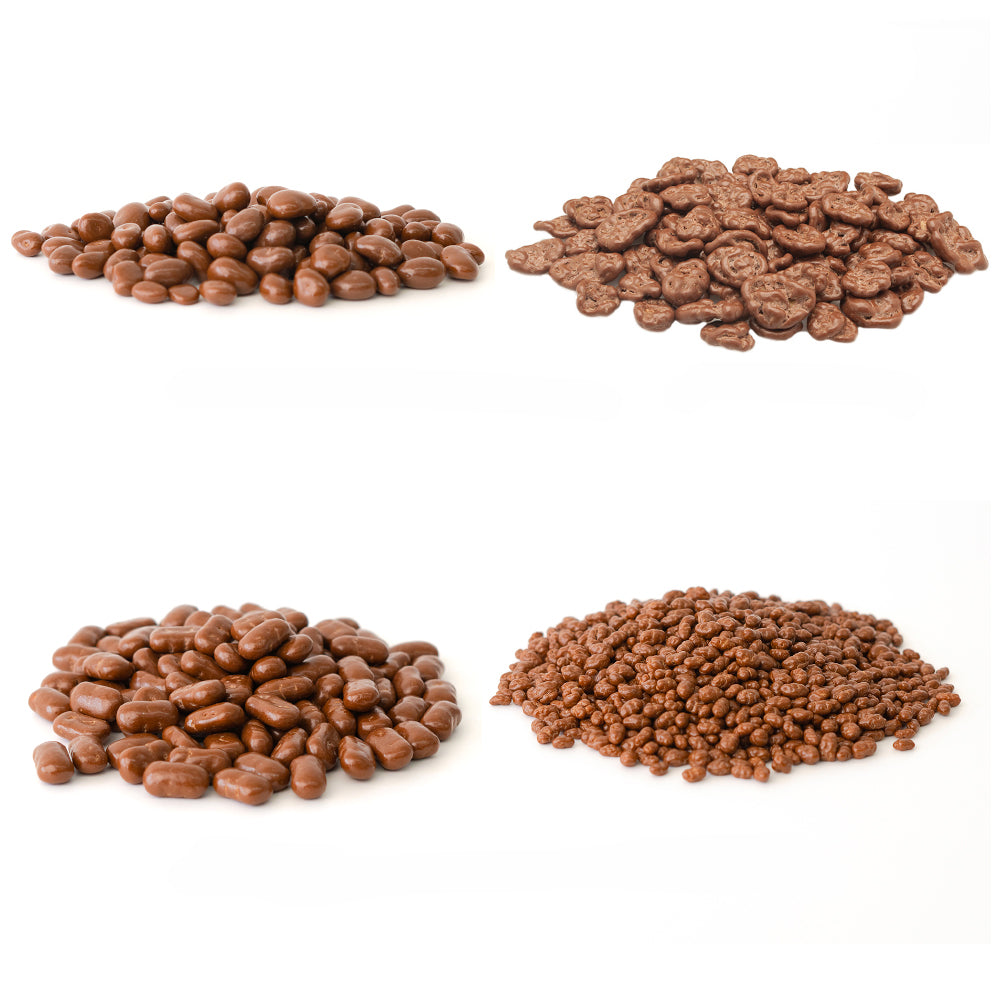 Caja Mixta Chocolate de Leche: Pasa, Hojuela, Galleta y Arroz